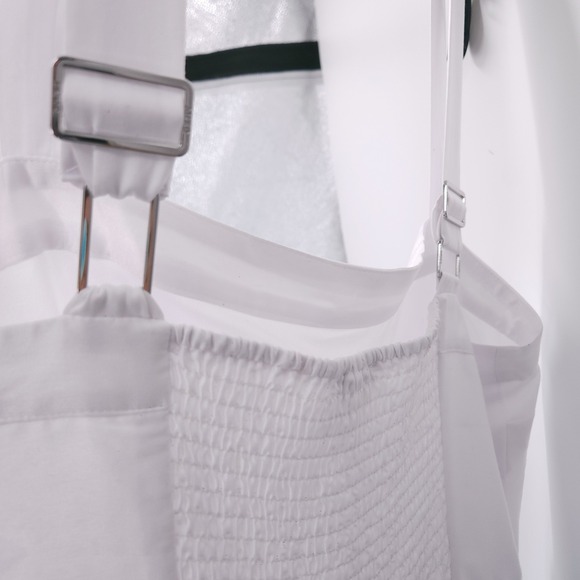 DKNY Sleeveless Printed Satin Maxi Dress Seafoam Ombre Adjustable Strap Womens L - Picture 4 of 10